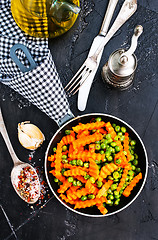 Image showing fried corn with carrot