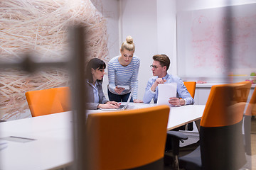 Image showing Business Team At A Meeting at modern office building