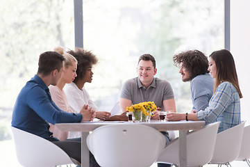 Image showing Multiethnic startup business team on meeting