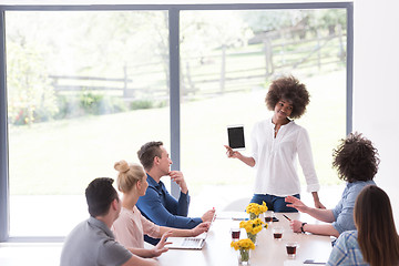 Image showing Multiethnic startup business team on meeting