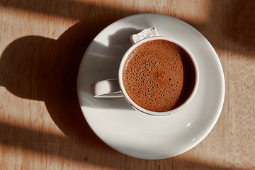 Image showing a cup of turkish coffee with foam