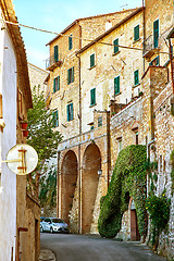 Image showing Street view of Montepulciano, Italy