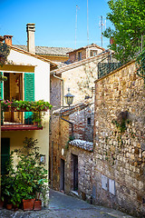 Image showing Street view of Montepulciano, Italy