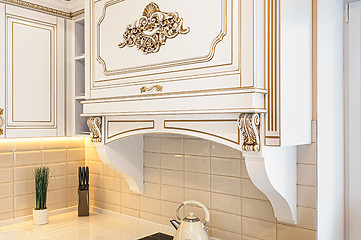 Image showing neoclassic style luxury kitchen interior