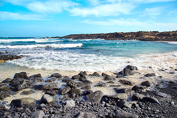 Image showing Landscape of Lanzarote Island, Canaries