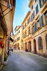 Image showing Street view of Montepulciano, Italy