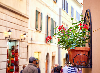 Image showing Street view of Montepulciano city, Italy