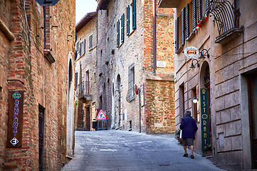 Image showing Street view of Montepulciano, Italy