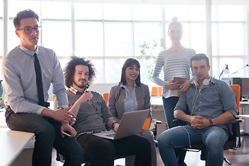 Image showing Portrait of a business team At A Meeting