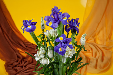 Image showing Flowers And Fabric