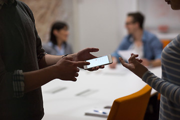 Image showing Business Team At A Meeting at modern office building