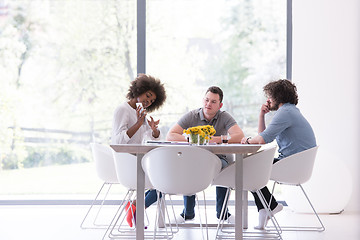 Image showing Multiethnic startup business team on meeting