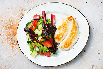 Image showing chicken and salad