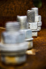 Image showing Four silver screws