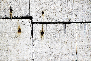 Image showing White wooden planks