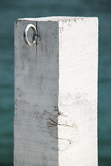 Image showing White wooden post