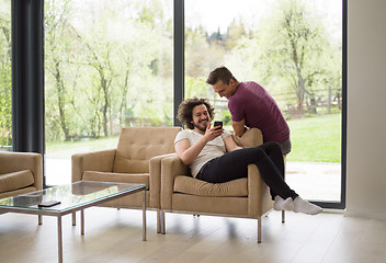 Image showing Gay Couple Love Home Concept