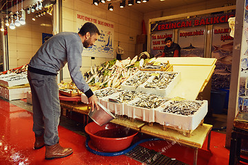 Image showing Fish market in Istanbul.