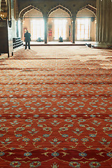 Image showing beautiful interior inside a blue mosque