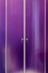 Image showing Purple Glass Door