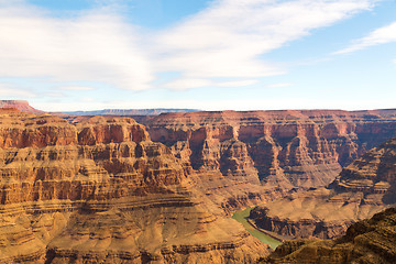 Image showing view of grand canyon cliffs and colorado river