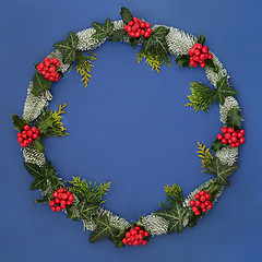 Image showing Winter and Christmas Wreath