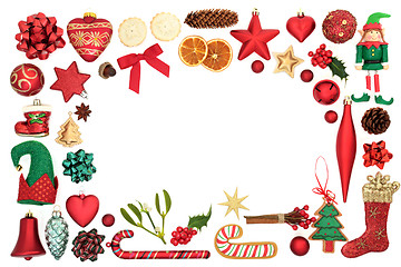 Image showing Decorative Christmas Background Border