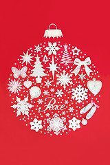 Image showing Abstract Christmas Peace Bauble