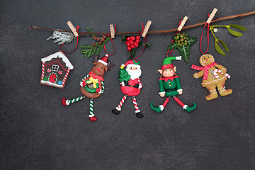 Image showing Hanging Christmas Tree Decorations