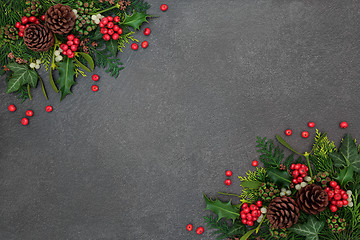 Image showing Christmas and Winter Background Border