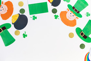 Image showing st patricks day decorations on white background