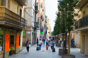 Image showing Barcelona street life, Spain