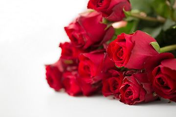 Image showing close up of red roses bunch