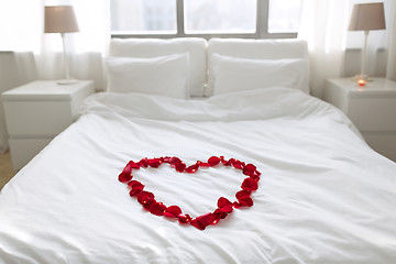 Image showing cozy bedroom decorated for valentines day