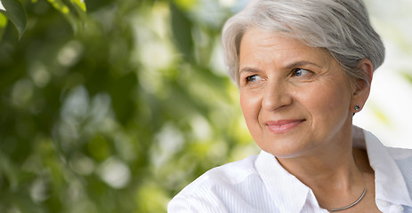 Image showing portrait of smiling senior woman