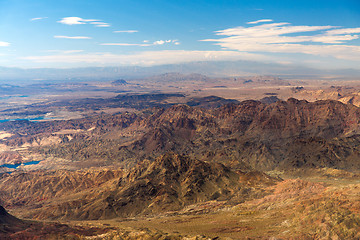 Image showing aerial view of grand canyon from helicopter