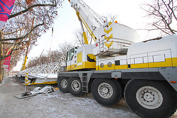 Image showing Crane Truck Lifting