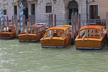 Image showing Venice Taxi Boats