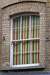 Image showing Striped Curtains Window