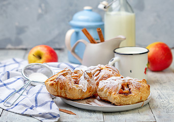 Image showing Puffs with apple and cinnamon filling.