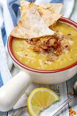 Image showing Traditional Lebanese lentil soup.