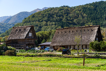 Image showing Japanese old wooden house in Shirakawa