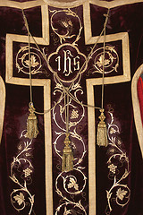 Image showing Golden embroidered church vestments