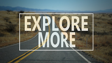 Image showing Explore more word with country road