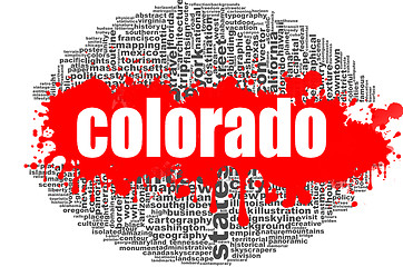 Image showing Colorado word cloud design