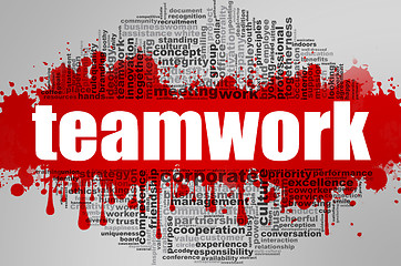 Image showing Teamwork word cloud