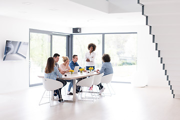 Image showing Multiethnic startup business team on meeting