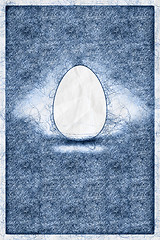 Image showing a white easter egg ballpoint pen doodle