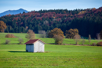 Image showing autumn scenery at Murnau Bavaria Germany