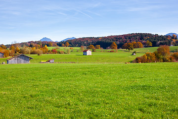 Image showing autumn scenery at Murnau Bavaria Germany